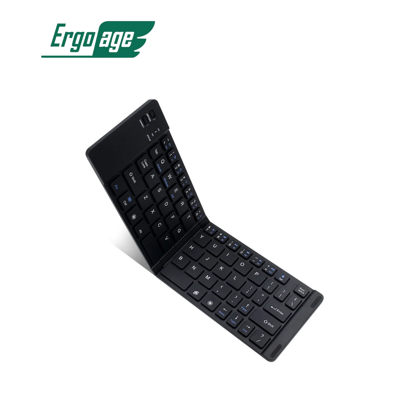 

Ergoage Aluminum Portable Foldable Bluetooth Ergonomic Keyboard iPhone Tablet Desktop Multiple Compatiable Working Mate