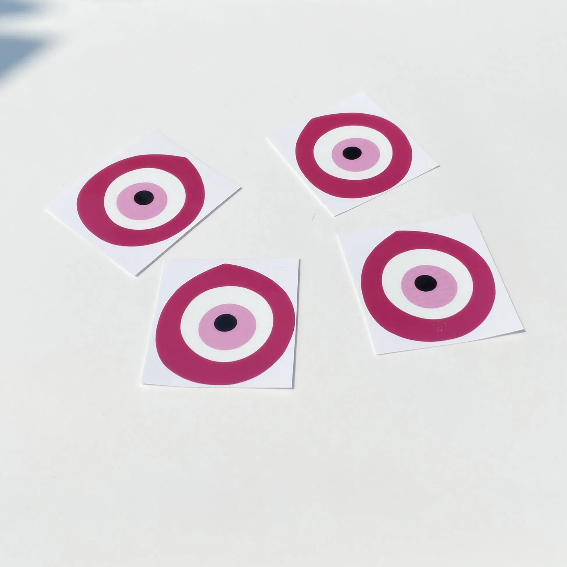 Pink Evil Eye Stickers Arabian Nights Wedding decor Good Luck Greek Eye Sticker Bachelorette Hen Night Turkish Party Decorations