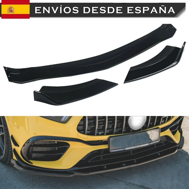 Front Spoiler Black Gloss for mercedes A W177 and V177 AMG A35 Style A35 Front Spoiler Profile with Splitter for mercedes benz Class A W177 AMGline front bumper diffuser spoiler A200 A250 A35