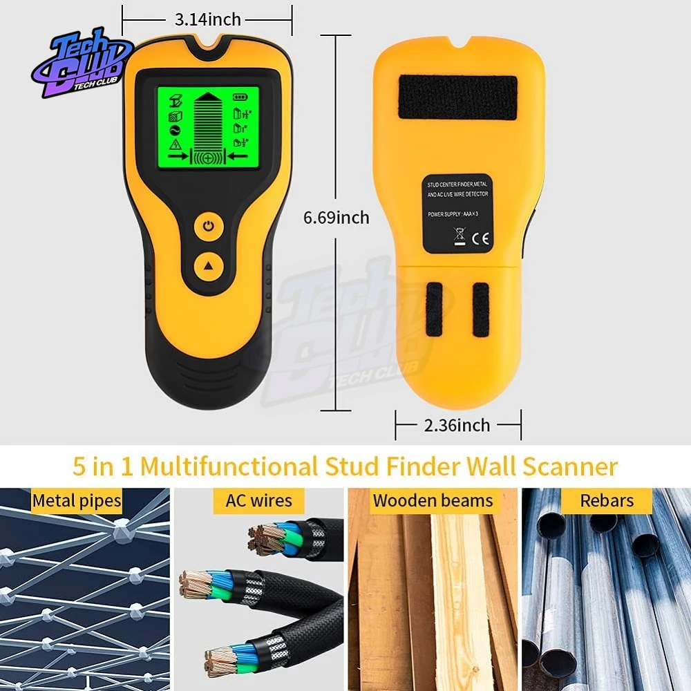 3 w 1 rura ze ścianką Finder Sensor skaner ścienny wykrywacz przewodów rurowych lokalizator Stud Wood Joist detektor metalu akcesoria