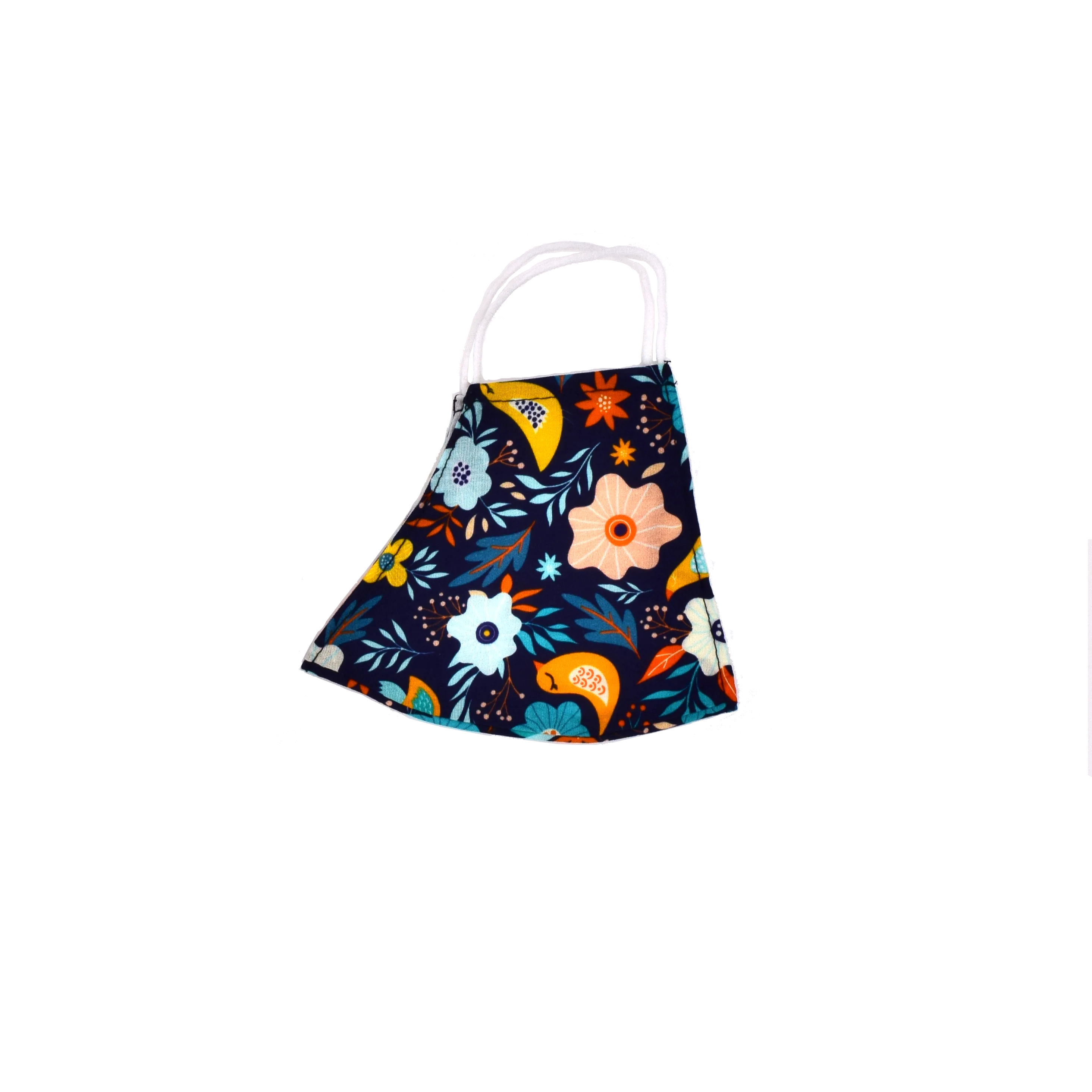 Mascarilla reutilizable con diseño para mujer, Estampado de algodón negro, tela higiénica lavable y reutilizable con filtro D