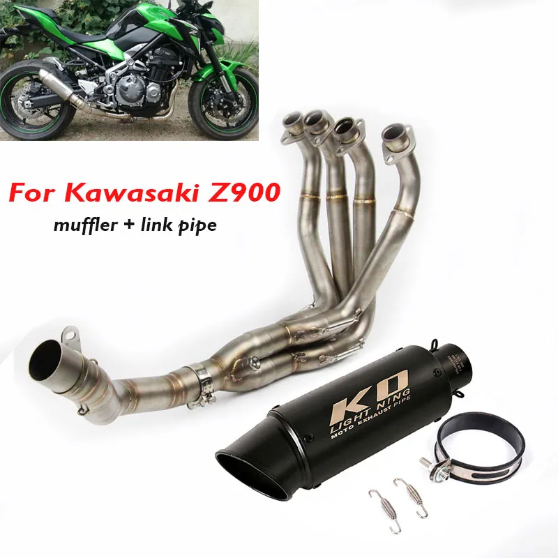 

Z900 Slip on Motorcycle Exhaust Pipe Silencer Escape Muffler Pipe Modified Header Connector Section Pipe for Kawasaki Z900