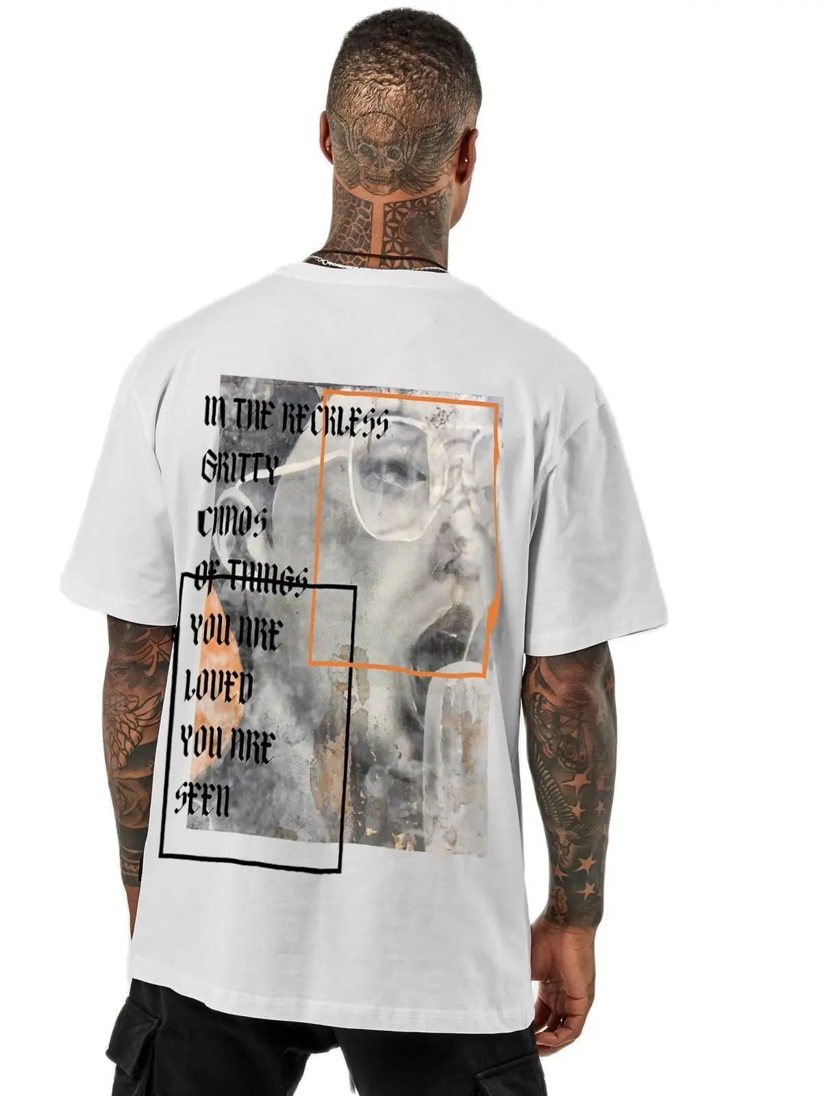 Oversize Gritty Printed Tshirt Women Reflection Fashion Style Oversize Unisex Printed T-Shirt