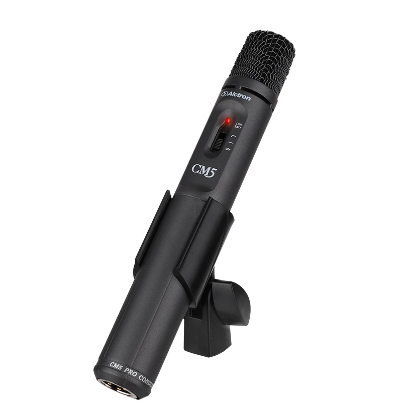 Alctron CM5 professional instruments mic, multiple switch, slim body, lightweight, battery and phantom power to choose