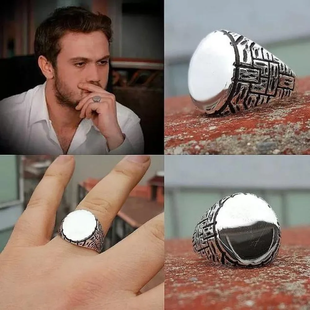 925K Real Sterling Silver ÇUKUR TURKISH SERIES Yamac Kocavalı Ring Handmade Gift For Teens Stylish Design 2022 Fashion Freeship