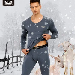 52025 Men’s Luxe Thermal Underwear with Cashmere – Soft, Tender, and Comfortable Winter Long Johns. Ultimate Warmth, Zero Bulk