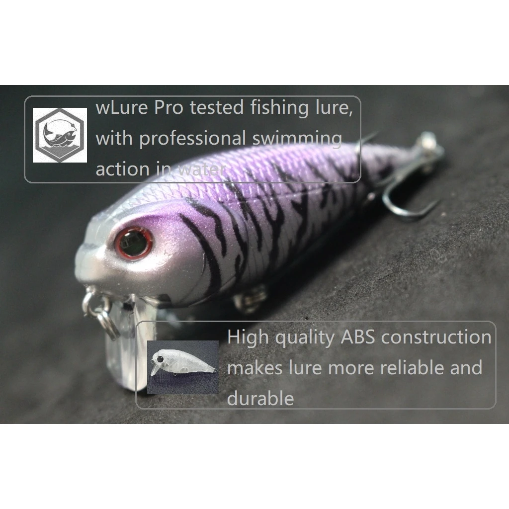 WLure C655 Crankbait – Señuelo wobbler 5,7 cm agua salada - imagen 3