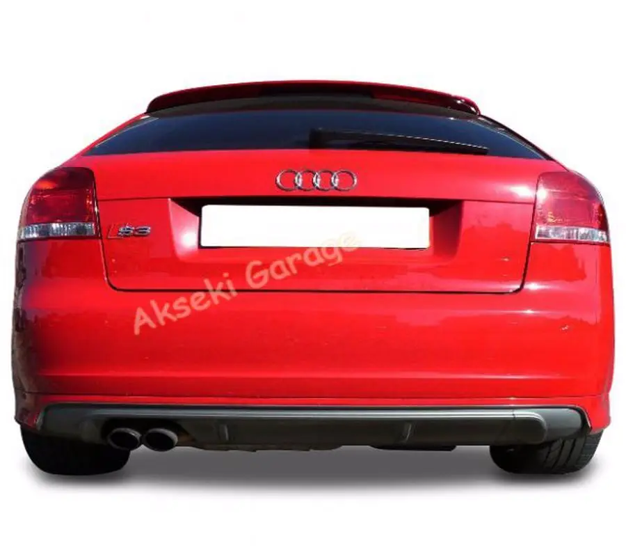 Fit For Audi A3 8P S3 2005 - 2008 3 Doors Compatible S3-Style Rear Bumper Diffuser-Car Accessories Tuning Ornament Modify Wings