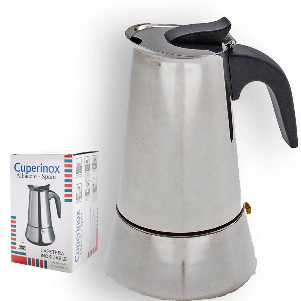 CUPERINOX-italiano indução cafeteira, placa Express cafeteira, gás e indução vitrocerâmica para café