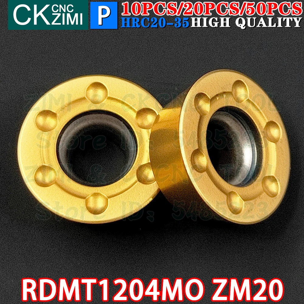 RDMT1204MO ZM20 RDMT 1204 MO MQ R6 Carbide inserts Round Milling Insert Face milling Indexable Tool CNC Metal lathe cutting Tool