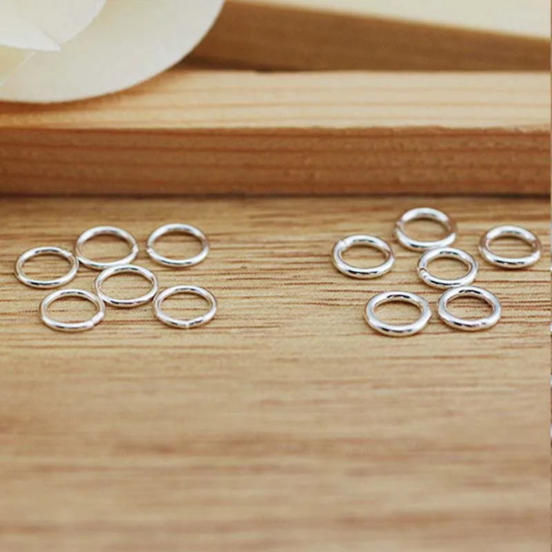 Close Ring Genuine Real Pure Solid 925 Sterling Silver Sealed Closed Jump Rings Split Ring Key Chain Jewelry Making Findings