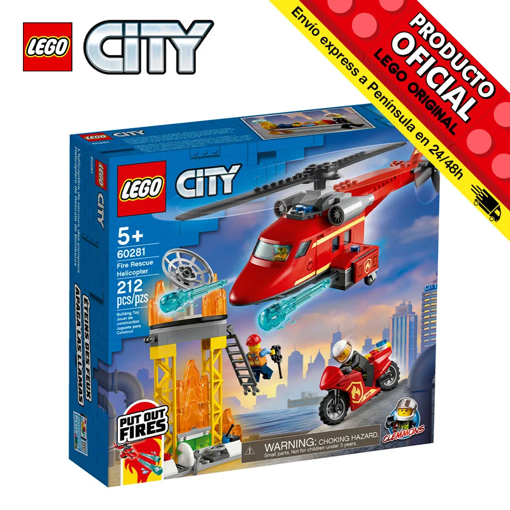 Lego Fire Rescue Helicopter, city 60281, toys, boys, girls, blocks, pieces, original, shop, official license, new, bricks, gift, man, woman, adult