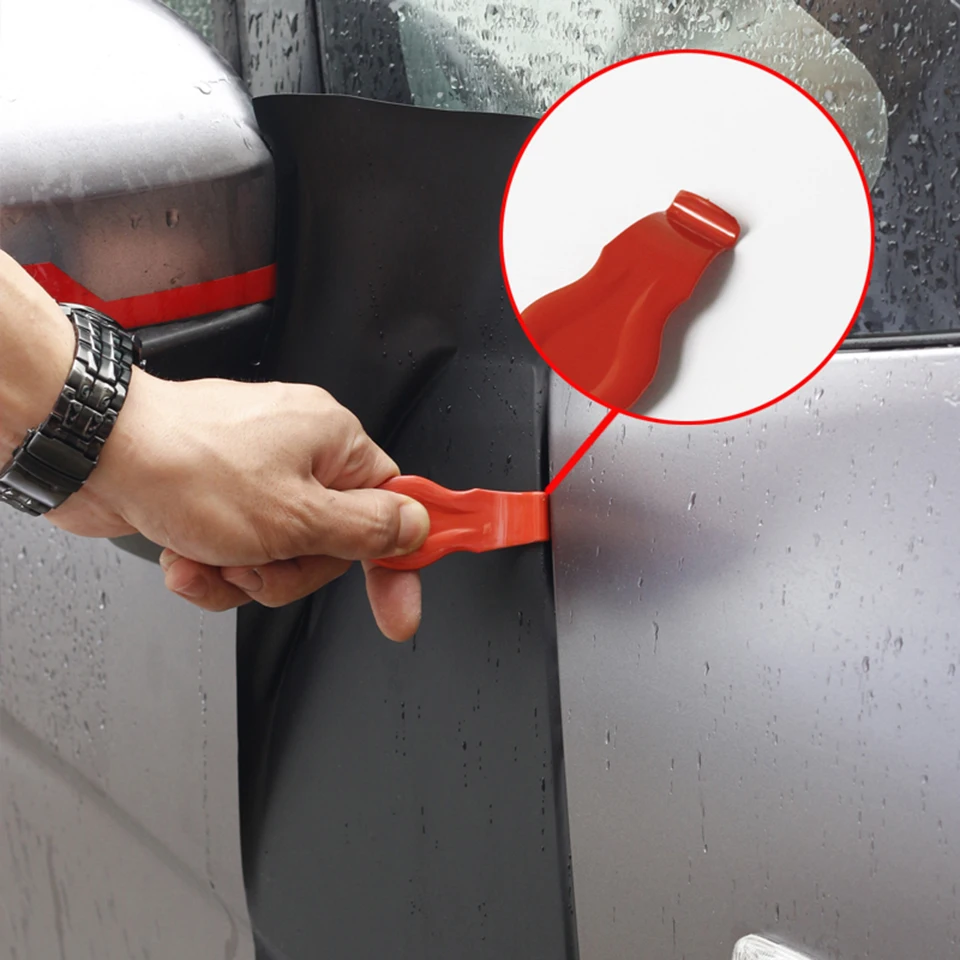 

Vehicle Vinyl Wrap Application Tool Edged Fold Squeegee Red For Installing Auto Wraps And Car Stickers MO-634