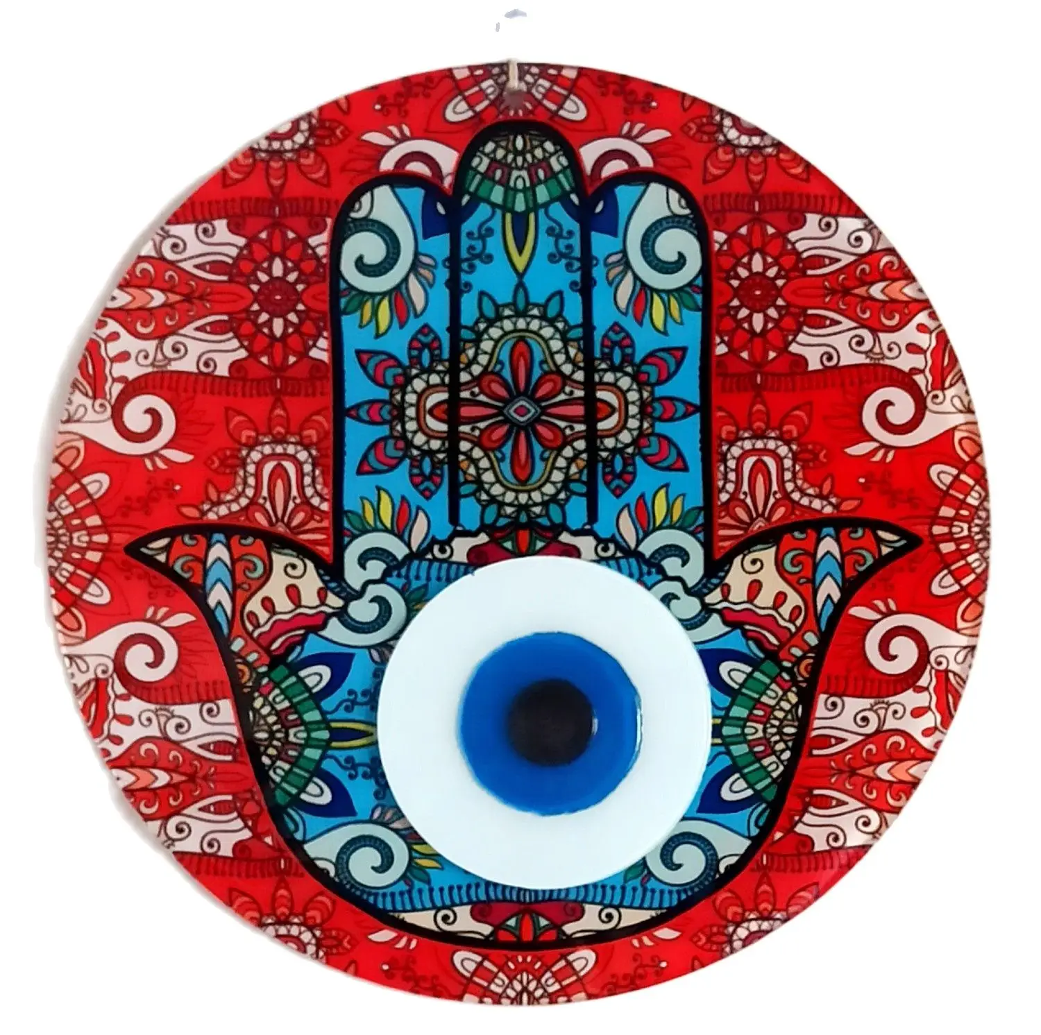 40 Centimeters  Abundance Hand Large Size Evil Eye Beads Wall Ornament