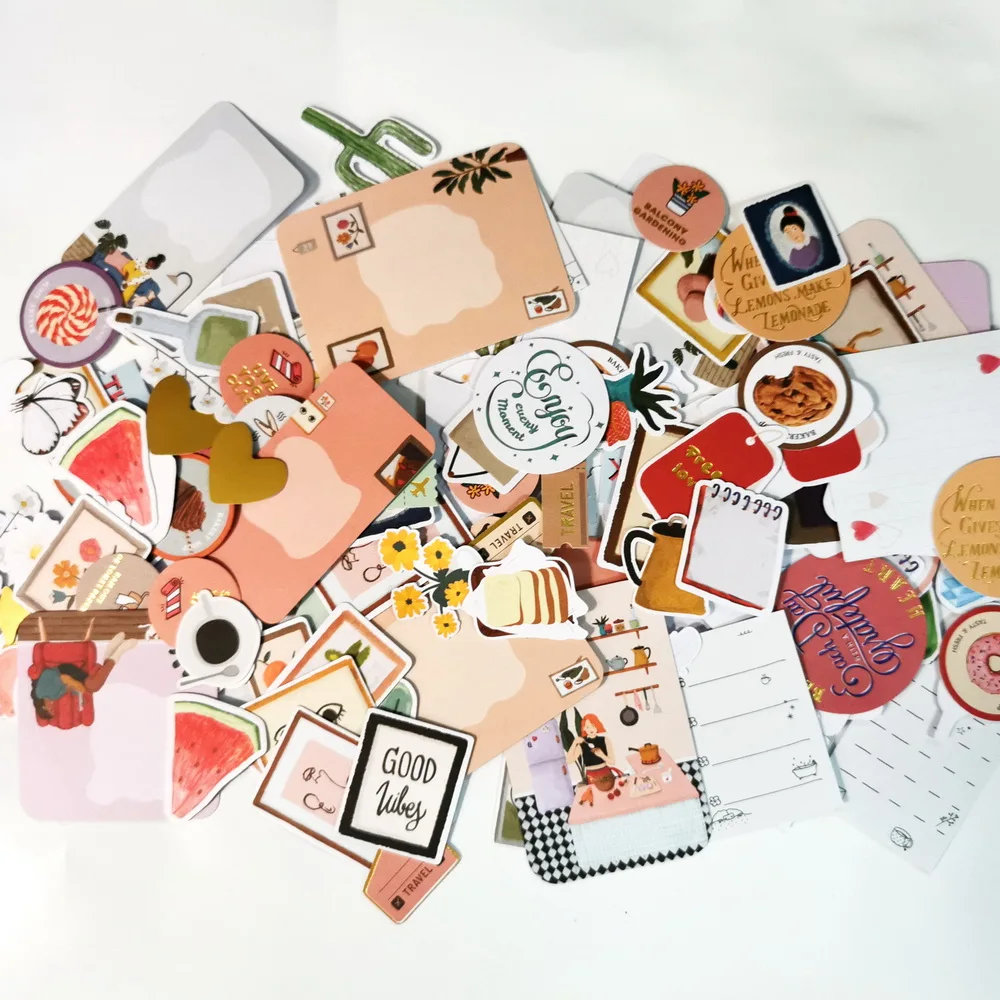 Kreatywna ścieżka papieru Diecuts kształty Ephemera 170 sztuk folia wzory ozdoby rękodzieła Scrapbooking Cardmaking Journaling