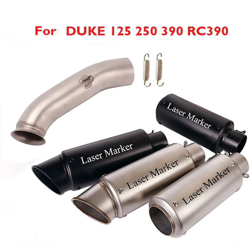 

Motorcycle Exhaust Pipe Connect Link Pipe Muffler Tip Silencer Escape Modified for DUKE 125 250 390 RC390 2017-2020