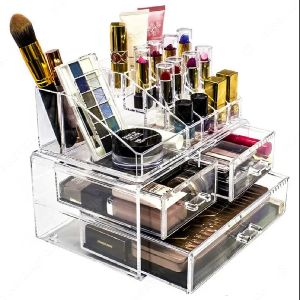 Acrylic Makeup Organizer Drawer Box Jewelry Sundries Finishing Cosmetic Storage Lipstick Holders perfume display Transparent ***