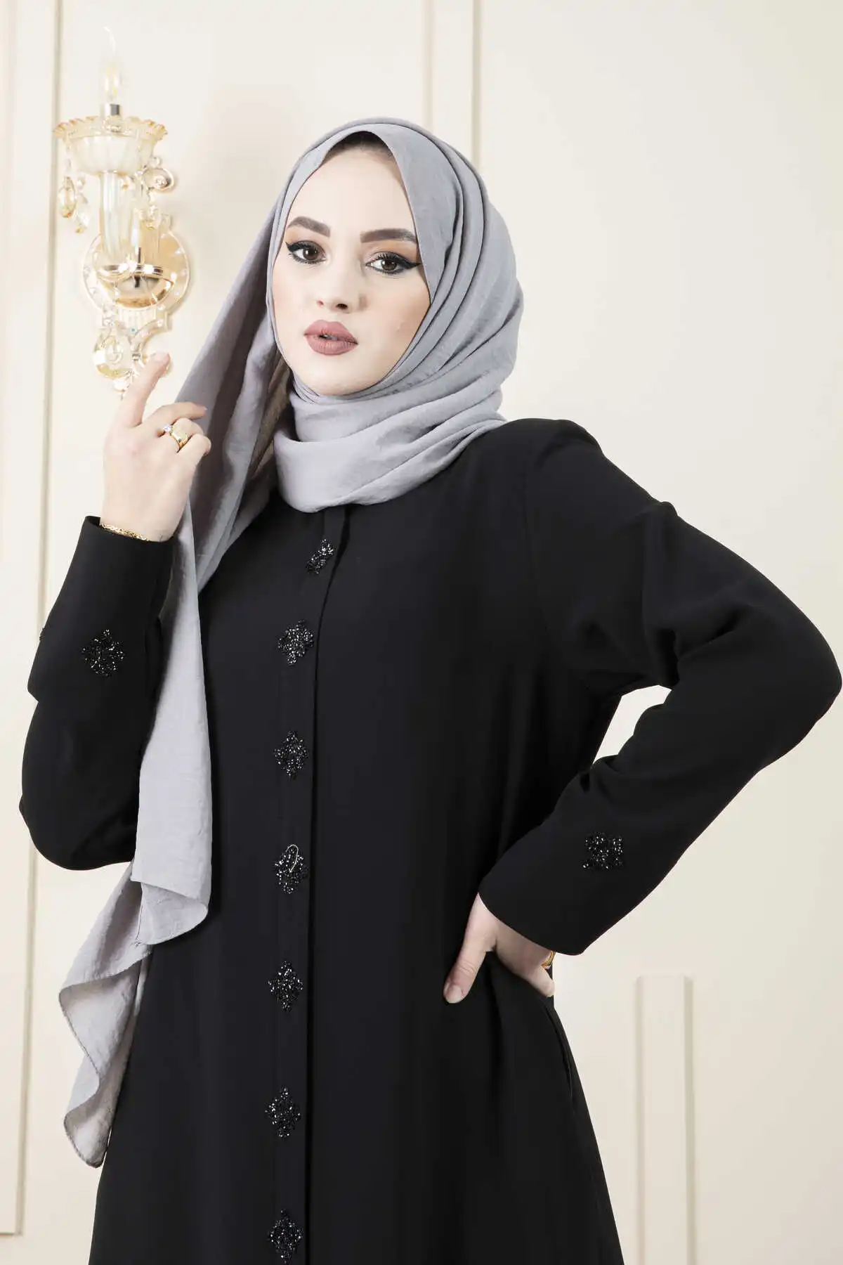 Women Diamond Patterned Honeycomb Hijab Abaya Ramadan Dubai Turkey Muslim Fashion Dress Kaftan Islamic Clothing Maxi Jilbab 2022