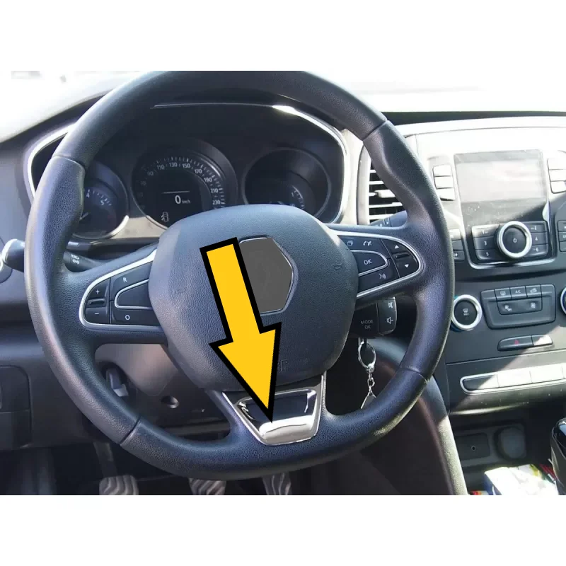 

Steering Wheel Chrome Cover For Renault Megane 4 Stainless Steel Trim Frame Car Tuning Modify Chromium Accessories 1 Pcs