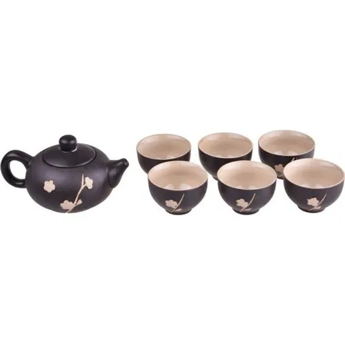 

Bambum Taşev Fornia- 8 Piece Tea Presentation Set Black teaware cup tea handmade bowl beautiful mugs turkish tea set vintage Saucer creative Latte Cup free shipping products service coffee Weights undefined kubki do ka