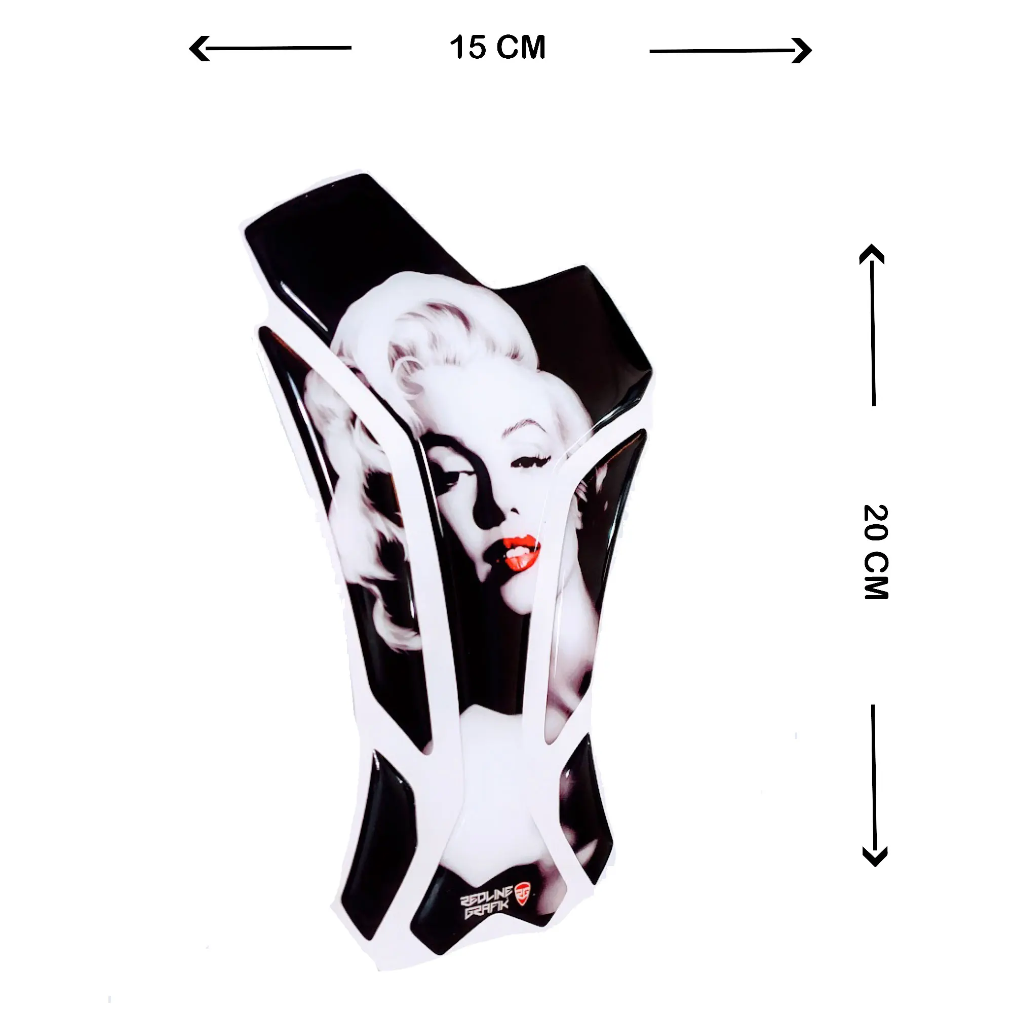 3D Marlyn Monroe Universal Tank Pad Motorcycle Gel Oil Gas Fuel Tank Pad Protector Sticker Decal Fit