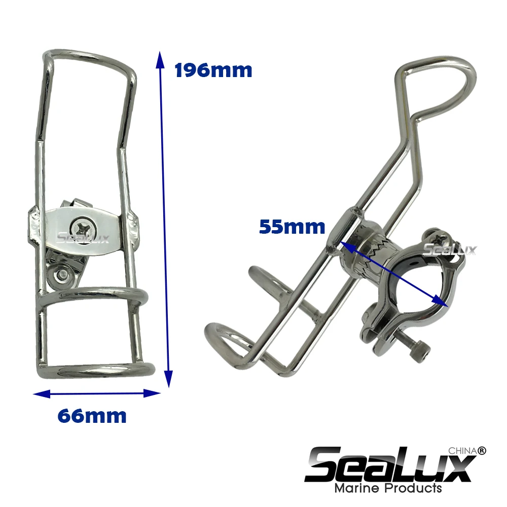 Suporte de vara de pesca Sealux com braçadeira ajustável SS304 uma braçadeira serve para todos para barco de pesca iate acessório marinho