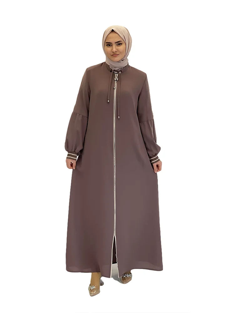 Abaya-tela Crep de diferentes colores para mujer, ropa informal musulmana de manga larga, opciones de tamaño Extra, nueva temporada