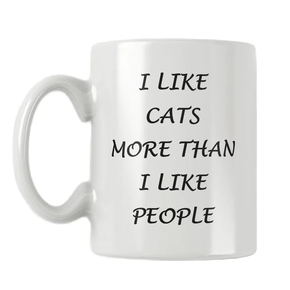 I Like Cats More Than Peoples Cat Mug Personalised Gifts Coffee Cup