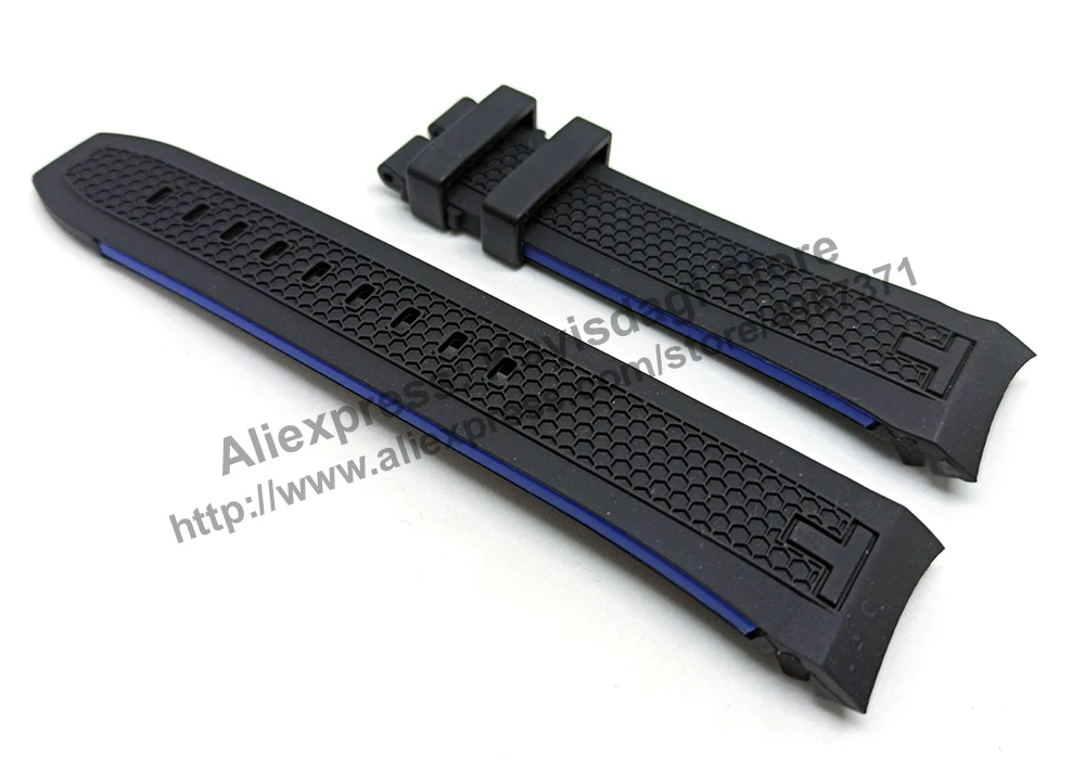 23mm Black Rubber Watch Band Strap Comp. Tissot PRS 516 T0794272605700 , T0794272705700, T0794272705701