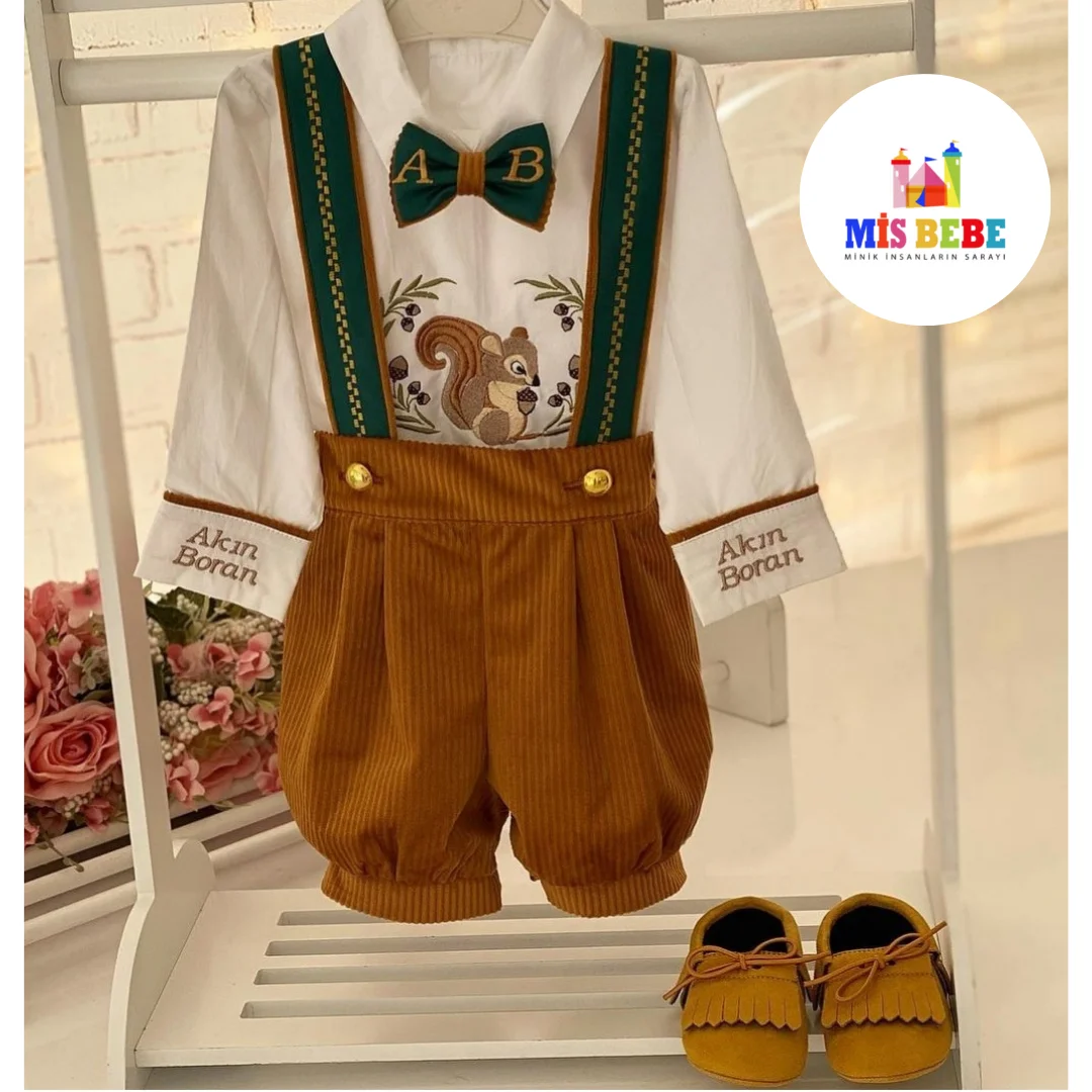 4-Pcs baby boy set clothing personalized outfit custom baby clothes winter spring birthday costume