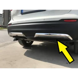 Rear Bumper Diffuser Chrome Cover For Nissan Qashqai J11 Stainless Steel Frame Trim 2018-2022 Chromium Accessories