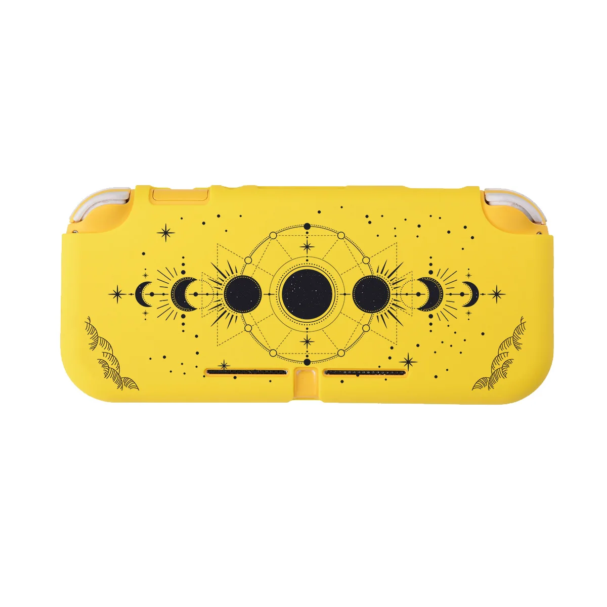Aesthestic Black Moon Phase Nintendo Switch Lite กรณี Funda สีชมพูนุ่ม TPU ผิวเปลือก NS Lite คอนโซลอุปกรณ์เสริมสำหรับเล่นเกม