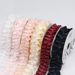 4 yards/40mm Pleated flounces skirt edge ribbon DIY handmade materials Headwear Hair bow flower gift wrap clothing accessories