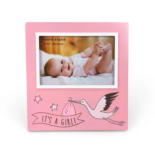 Lot of 10 stork photo portfolios Its a Girl-details and gifts for weddings, baptisms, communions, birthdays and parties.