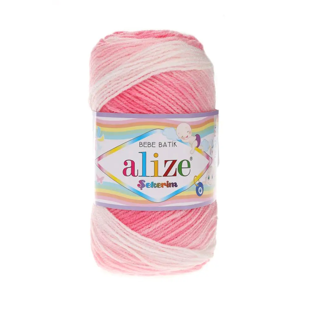 Baby Hand Knitted Yarn 24 Color Options 320 Meters(100gr) acrylic Hand Knitting Yarn Ball + Scarf Alize Sekerim + Knitting Needles