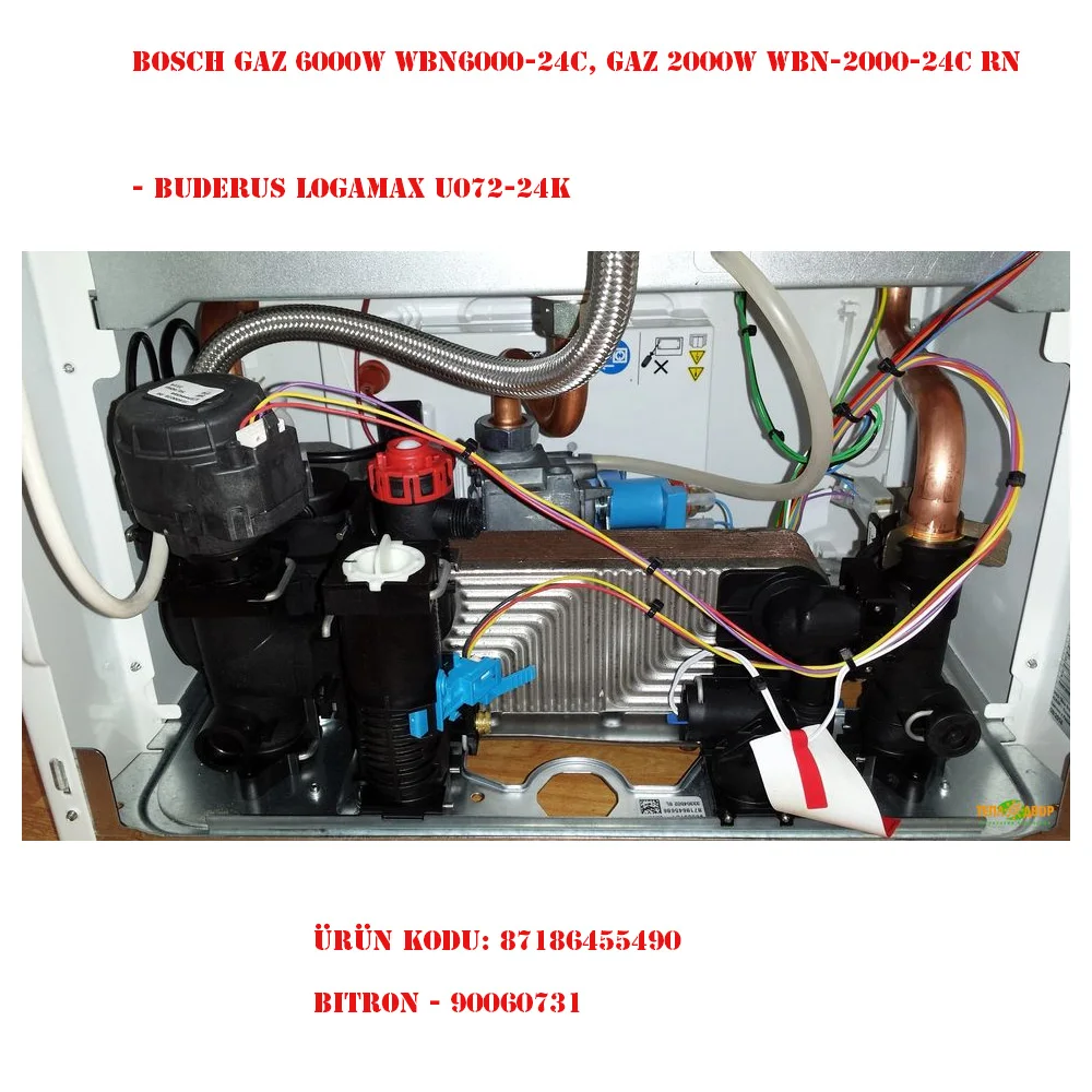 Bosch wbn 6000 & buderus u072 bloco para buderus dhw gb062 válvula de três vias 87186455490