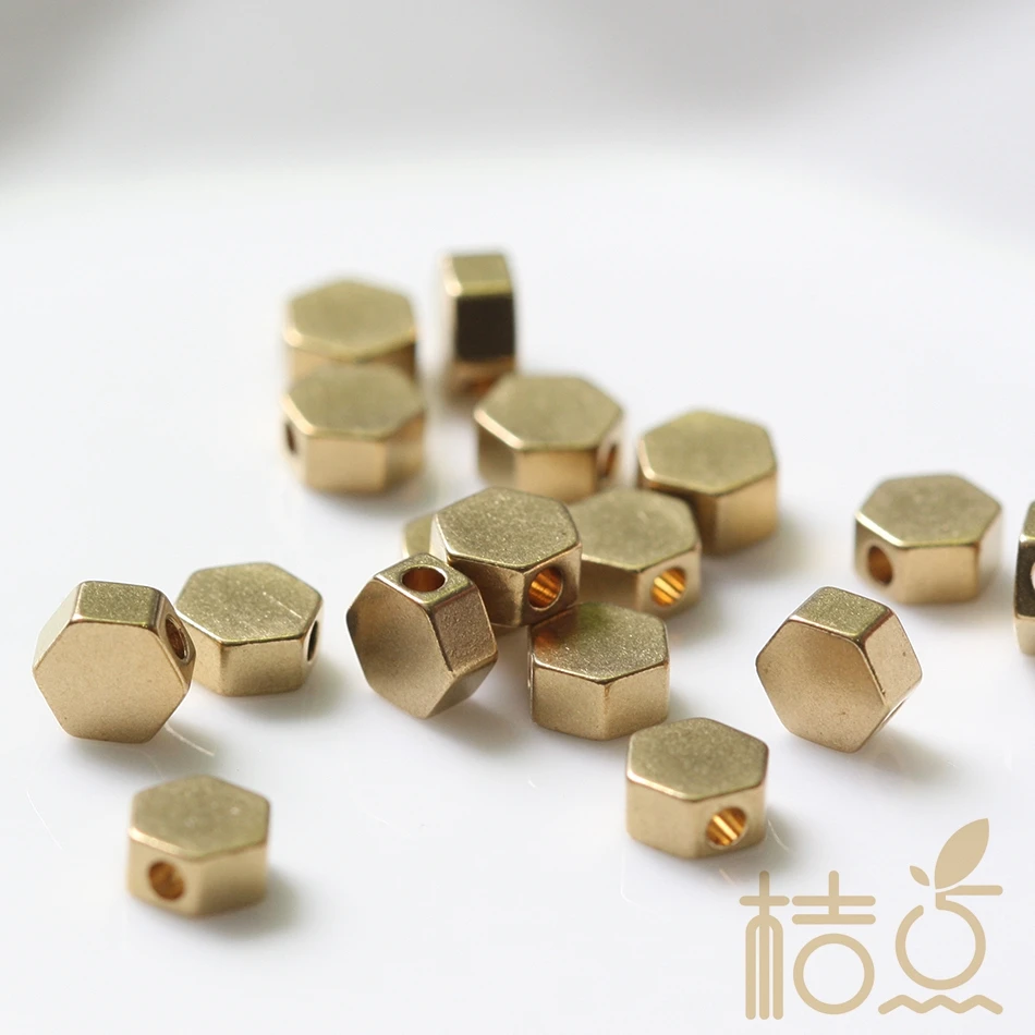 DIY Supply-Solid Brass Finding Spacers - Hexagon - Honey Comb 5x2.5mm (4198C)