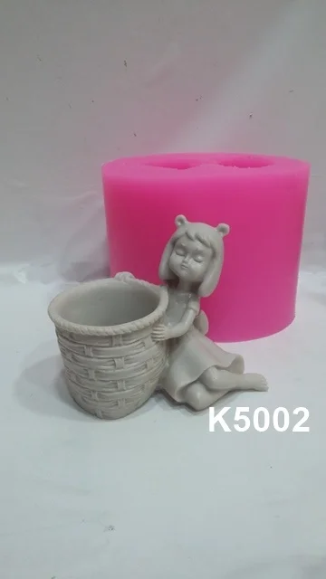 

Sitting girl flower pot silicone mold diy,clay,flower,ornament,decor,decoration,home decor,handmade,modelling,cake,pastry,home