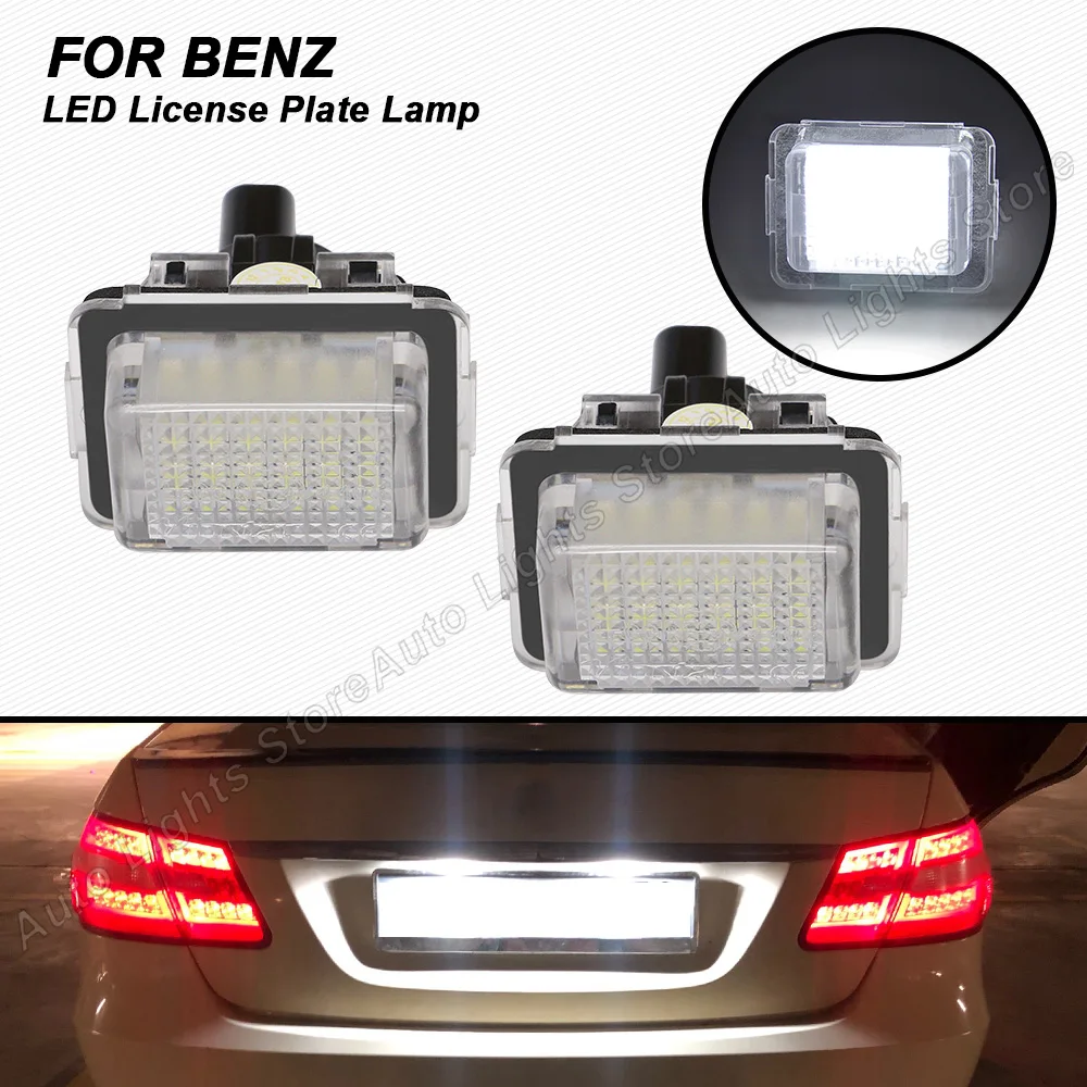 2PCS 12V Number Plate Light For Benz C-Class W205 C204 W204 S204 W221 W222 E-Class W212 C207 S212 A207 LED License Plate Lights