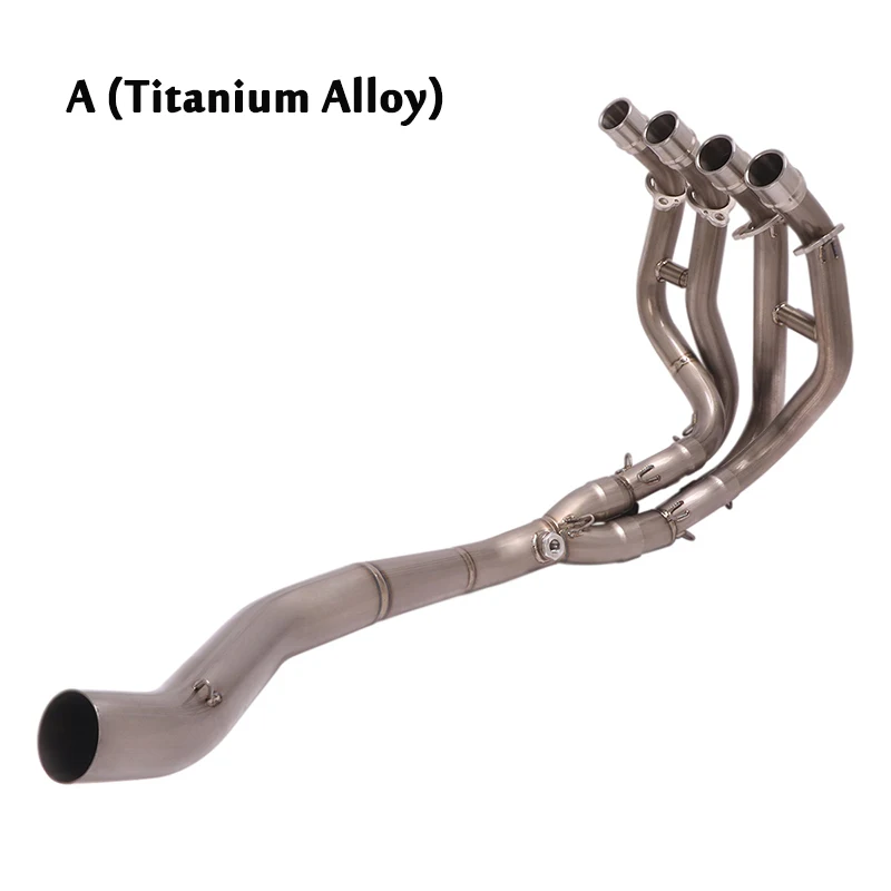 For Kawasaki ZX25R Motorcycle Modified Exhaust System Front Header Connecting Link Pipe Middle Section Titanium Alloy Slip On