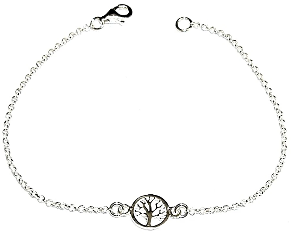 Tree of Life bracelet 925 sterling silver. Various lengths of bracelet. And carrying case. Life tree 10mm. All sterling silver