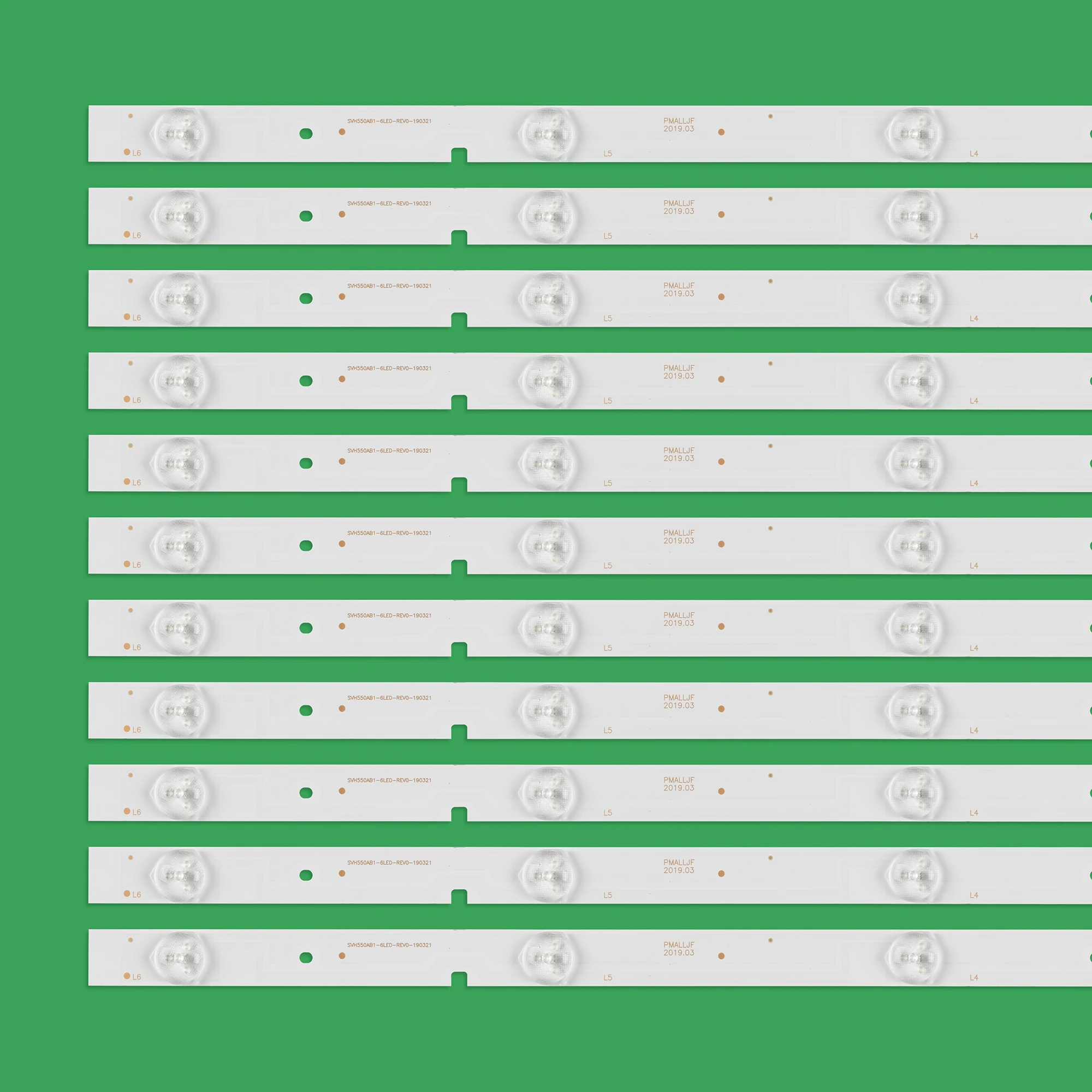 Novas tiras de retroiluminação de led, 11 peças, insígnias para led55ec280jd led55ec290n led55k20jd svh550ab1_6led_rev0_131030