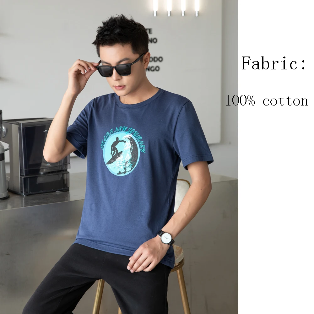 Camiseta de algodón para hombre, ropa cómoda, cómoda