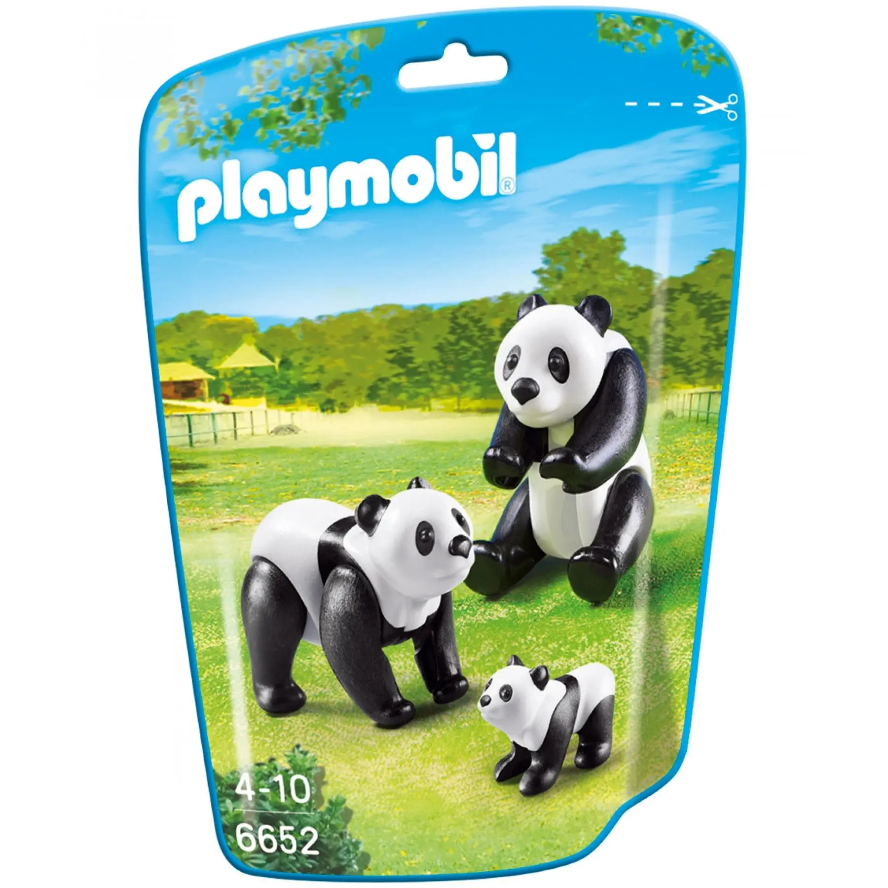 PLAYMOBIL 6652 family of PANDAS, original, clicks, famobil, toys, boys, girls, gifts, collector, figures, dolls, shop, with box, new, man, woman, official license