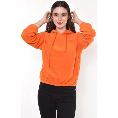 Asfa Moda 2020 Herfst Winter Vrouwen Dikke Fleece Hooded Comfort Orange 100% Katoenen Pak Hoodies Sweatshirt En Broek Past