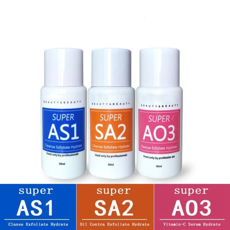 AS1 SA3 AO3 Concentrate Small Bubble Instrument Special Water-Based Exfoliating Liquid Facial Essence Concentrate 30ml Beauty