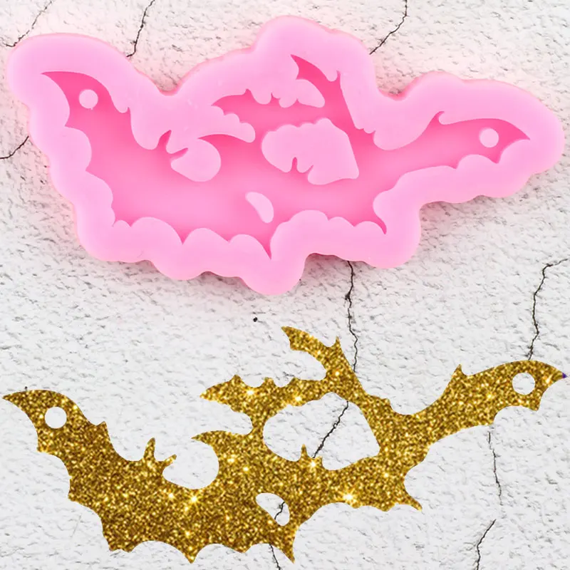 

Halloween Bat Silicone Mold Keychain Pendant Decoration Moulds Polymer Clay Epoxy Resin Necklace Molds Handmade Jewelry Mould