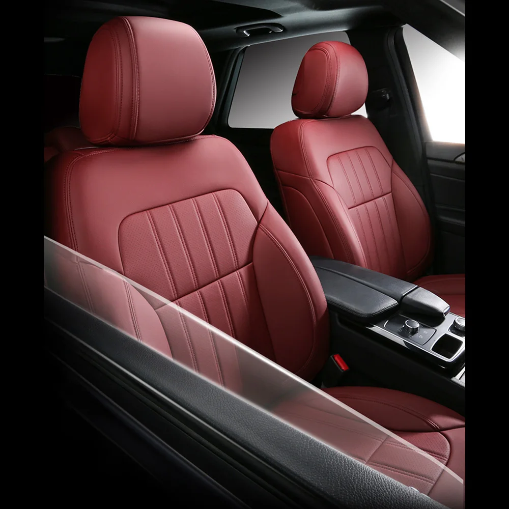 Für Tesla Model S 2015 2016 2017 2018 2019 2020 2021 2022 2023 Maßgefertigte PU-Leder Autositzbezüge Set Schutz Zubehör – Detail 28