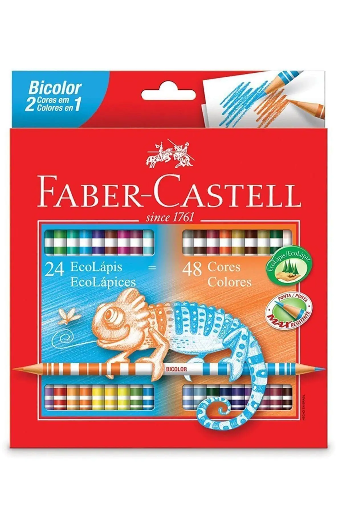 Faber Castell Faber Bicolor 24x2 Color Long Dry Paint