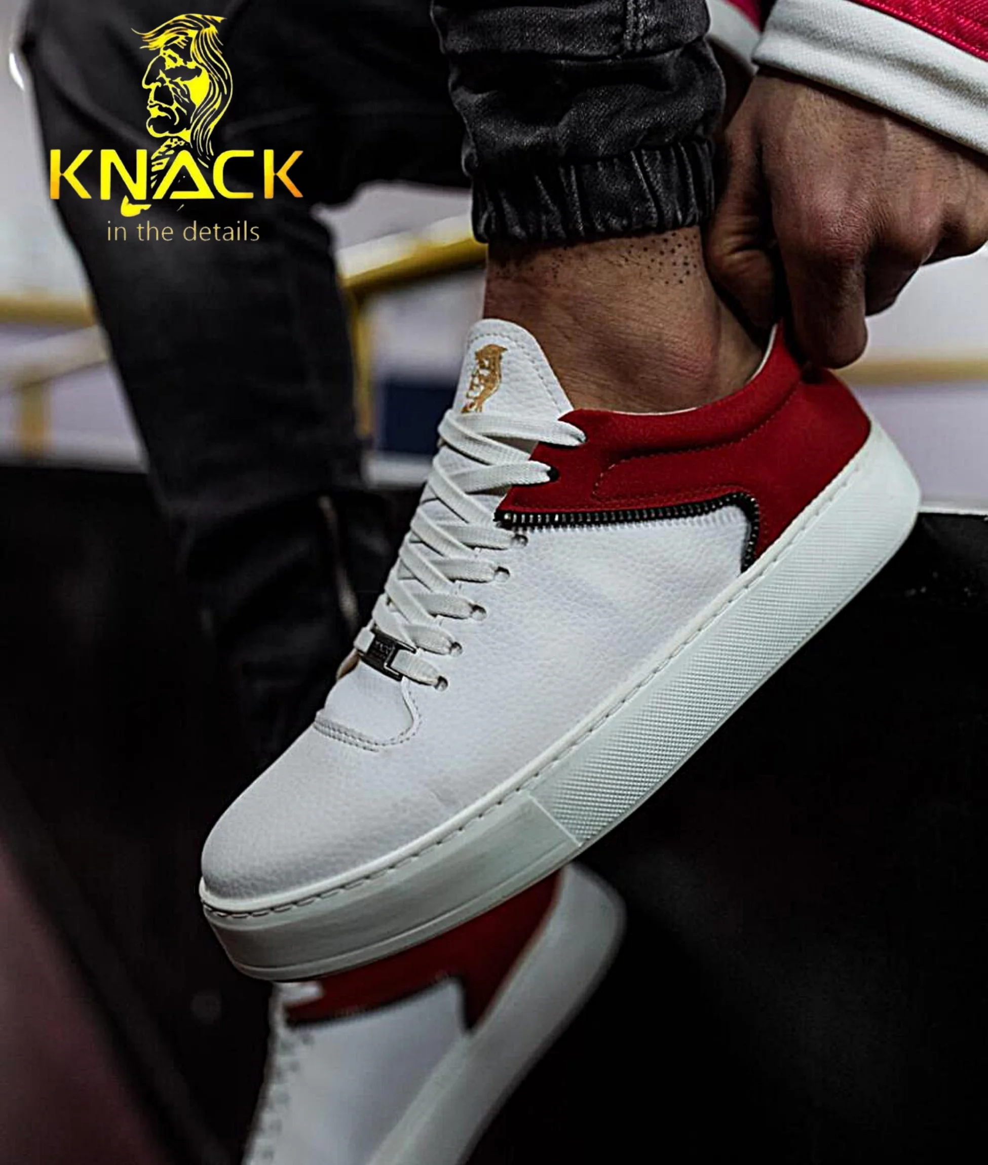 

Knack Two Color Men's Sneakers Comfortable Breathable Men's Shoes Summer Spring White Men's Sports Shoes Oversized 2021 Fashion Design